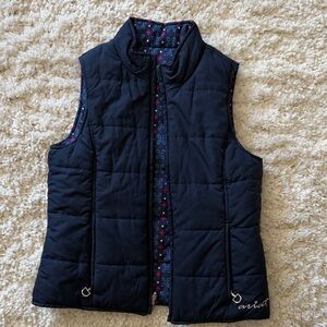Ariat Child Navy Quilted reversible Puffer Vest size Medium 10/12